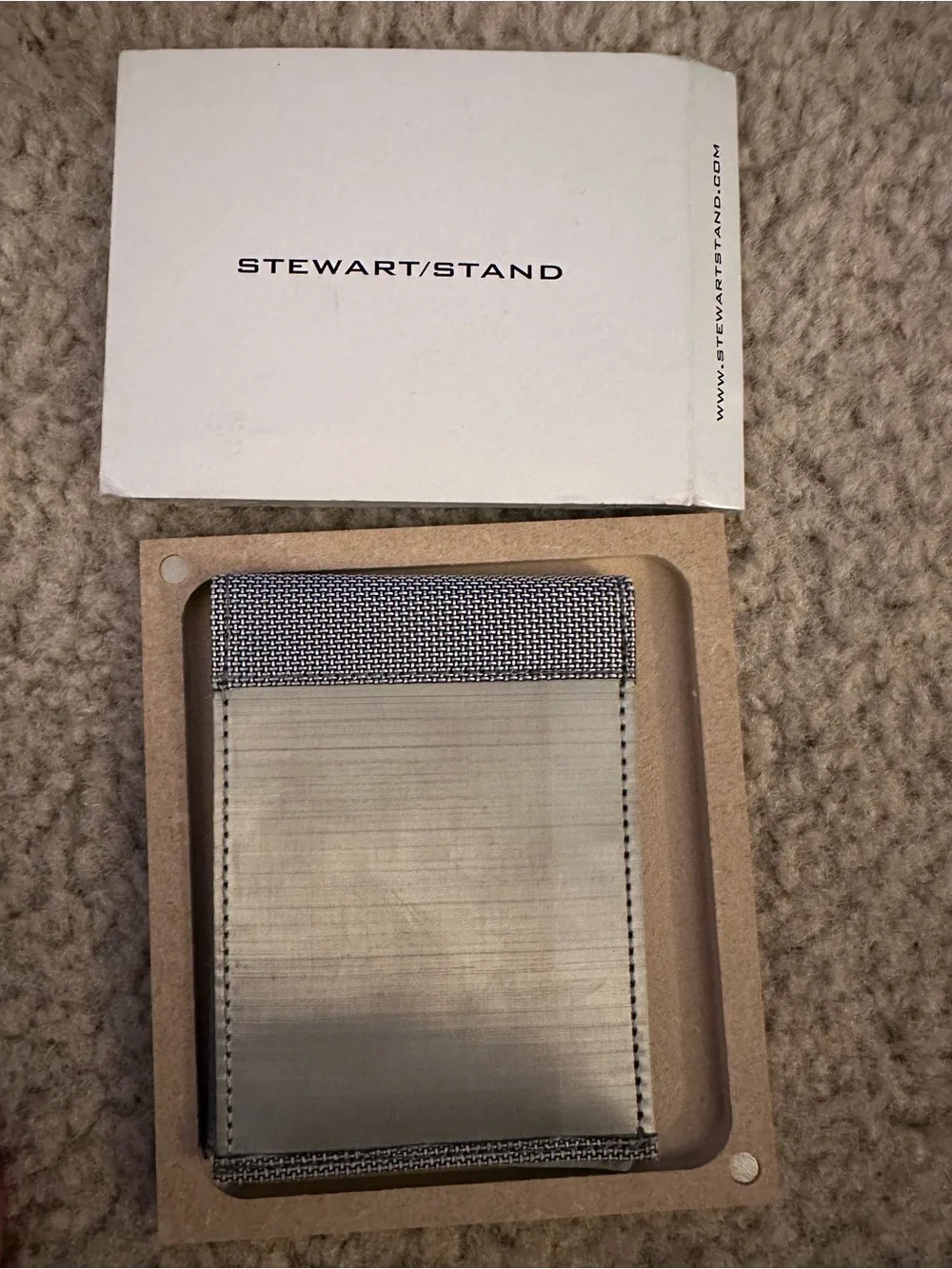 New Stewart/Stand Stainless Steel Driving/Slim Bifold Wallet with an ID window